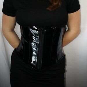 Patant Leather Underbust Corset (Size M)